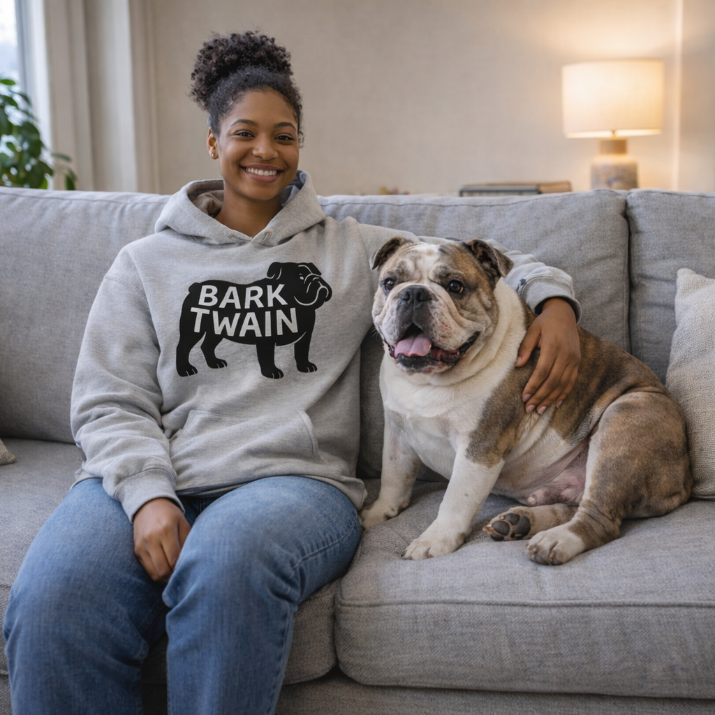 Bark Twain Light Steel Unisex Champion Hoodie